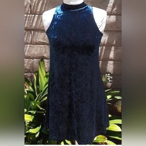 Mudd Green Velvet Sleeveless Dress, Size Extra Small